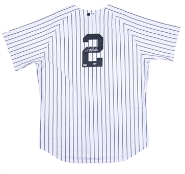 Derek Jeter Single Signed New York Yankees Home Jersey (MLB Authenticated & Steiner)